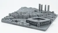Skyline de Madrid avec stade — photo 2