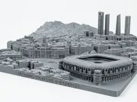 Skyline de Madrid avec stade — photo 1
