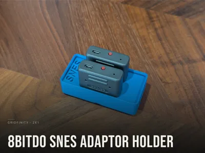 Gridfinity - 2x1 8BitDo SNES Adaptor Holder
