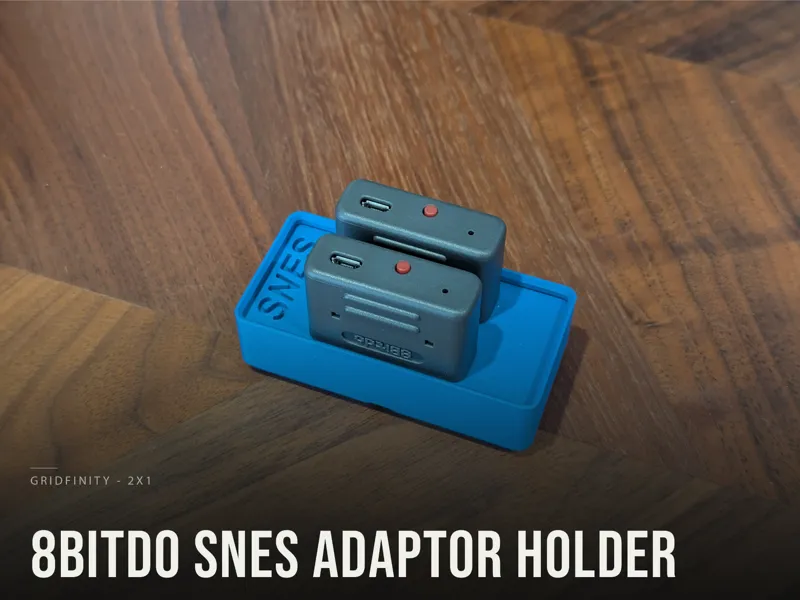 Gridfinity - 2x1 8BitDo SNES Adaptor Holder
