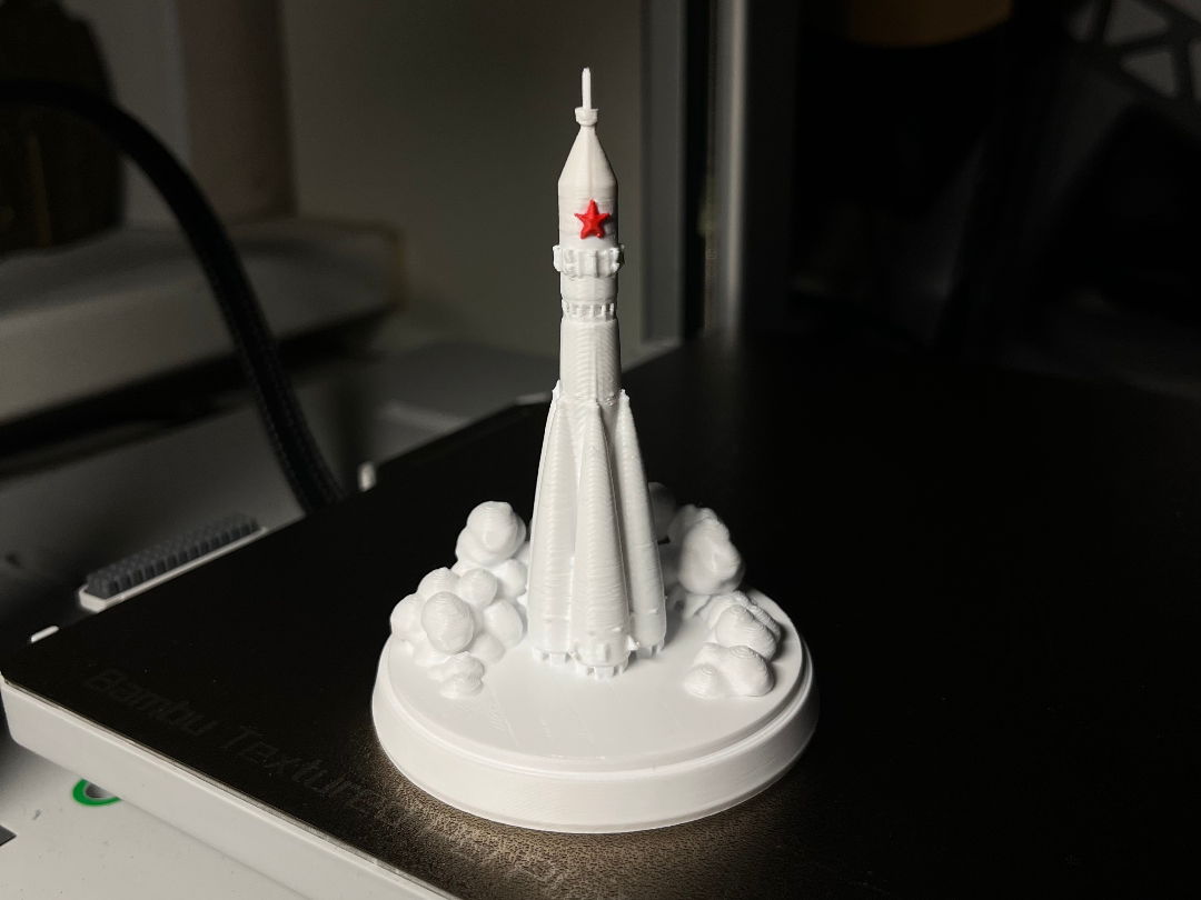 Soyuz Launch — Stylized Rocket Diorama