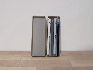 Pencil case with extra lead compartment