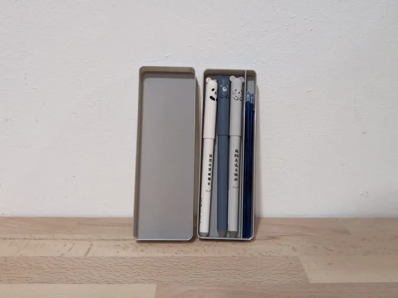 Pencil case with extra lead compartment