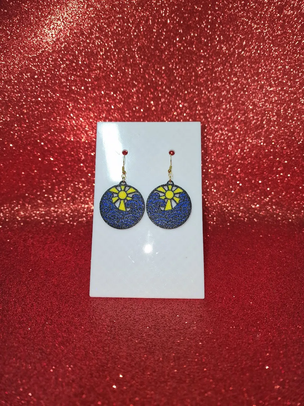 Seascape earrings view 2