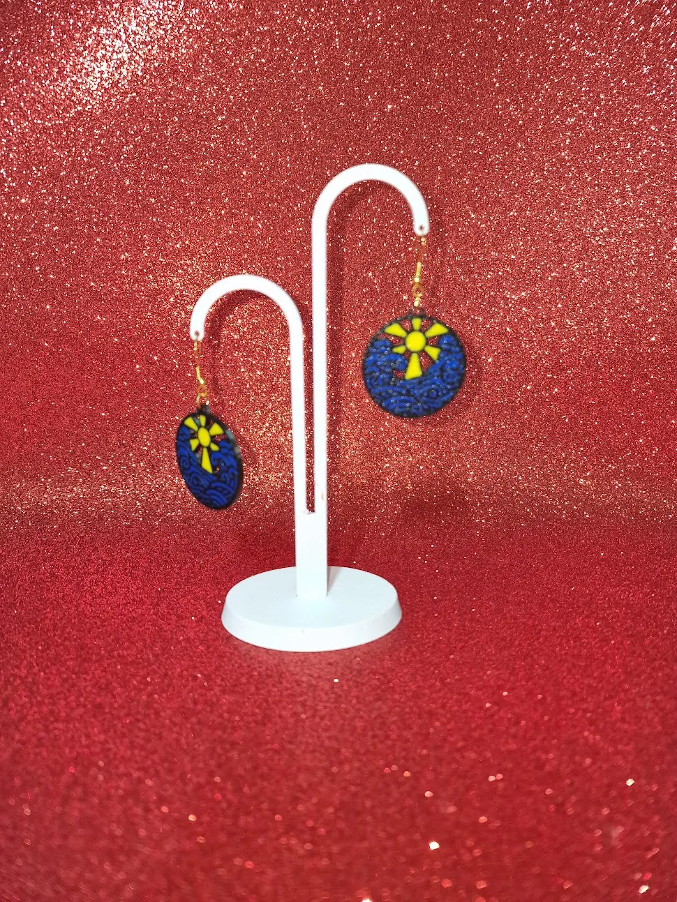 Seascape earrings view 3