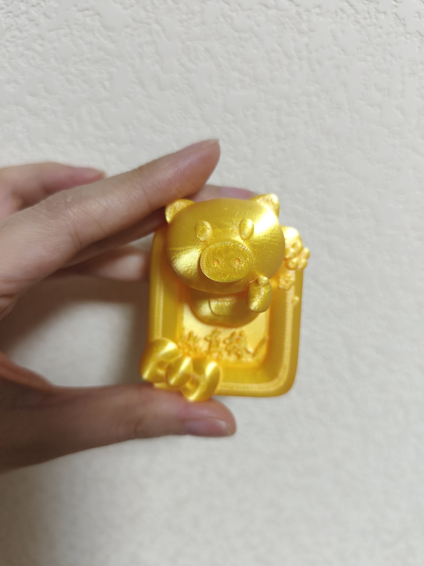 Miniatura 2 do modelo 3D 立体猪表情包| 装饰小摆件/冰箱贴 | 为你点赞！