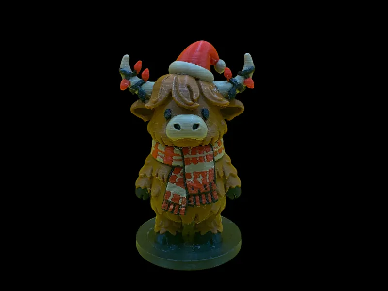 Christmas Highland Cow