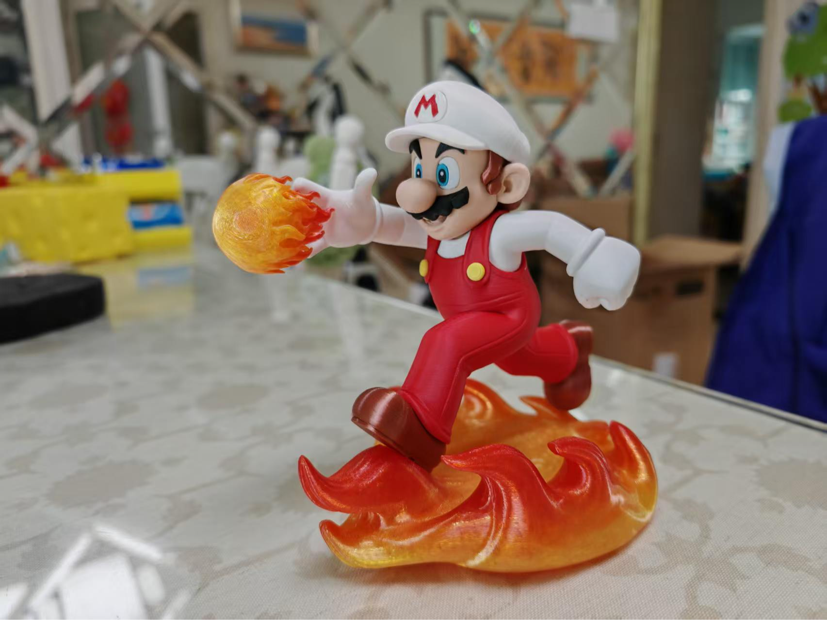Miniatura 1 do modelo 3D 马里奥 马力欧 火焰马里奥 Mario 超级玛丽 玄关收纳多色拆件打印（无需ams）