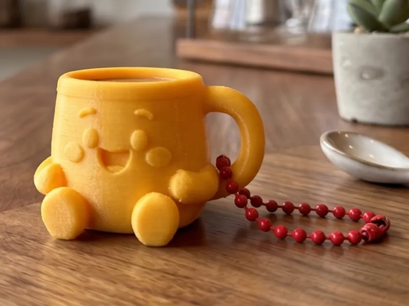 Kawaii Coffee Cup Keychain & Figurine