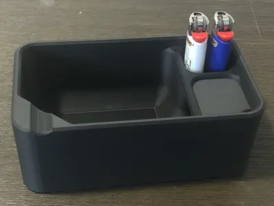 Ashtray with Lighter Holder