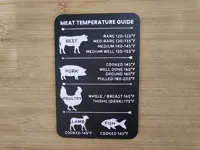 Raised Text - Meat Temperature Guide (6,8,10x3mm Magnets)