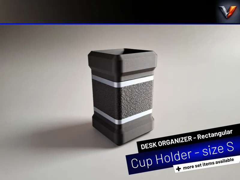 Desk Organizer Elegant Square Cup Holder / Stand