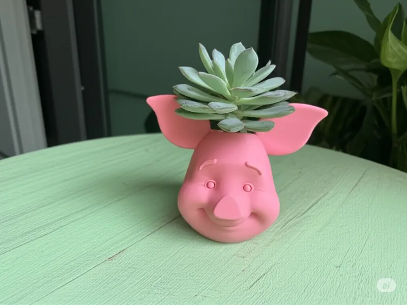 Winnie Pooh - Piglet planter pot one single color