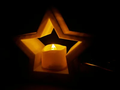Christmas Star tealight candle holder