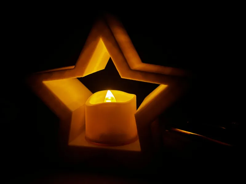 Christmas Star tealight candle holder