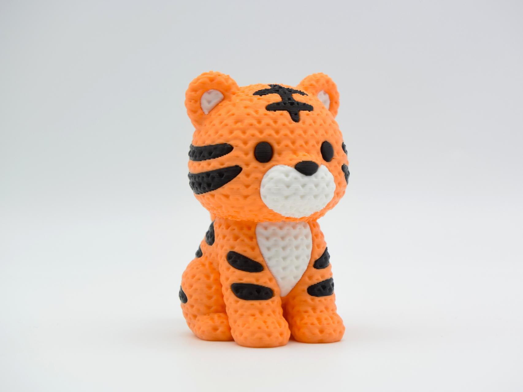 【粘土作品】AYU 限定一点物　（No.11 TIGER） Knitted Tiger - Free 3D Print Model - MakerWorld