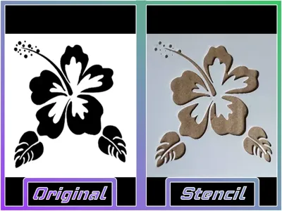 Hibiscus Stencil