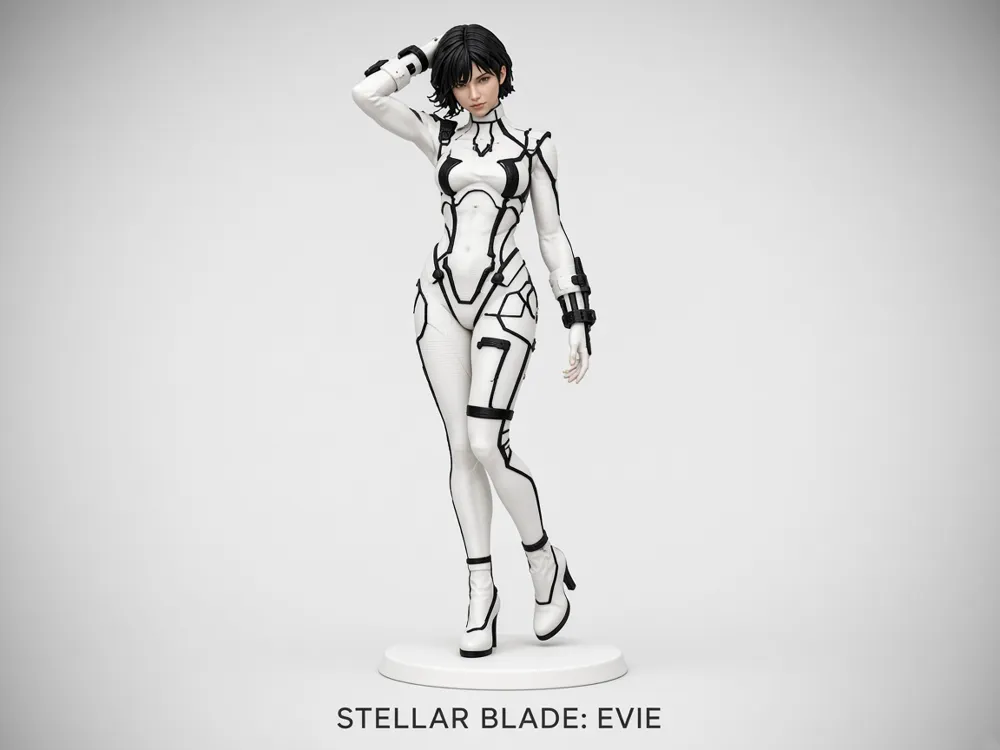 Figura decorativa: Stellar Blade: Evie Fan Made. Referencia del modelo original.