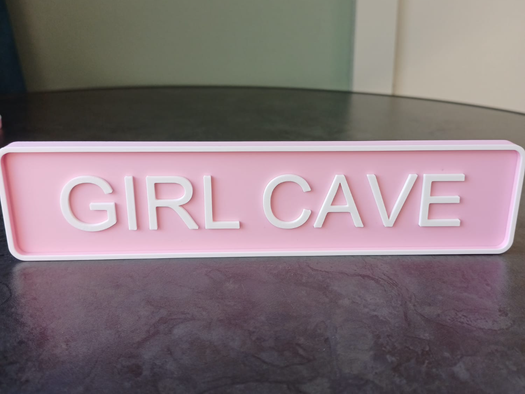 Girl Cave Sign – Cute Pink Room Decor