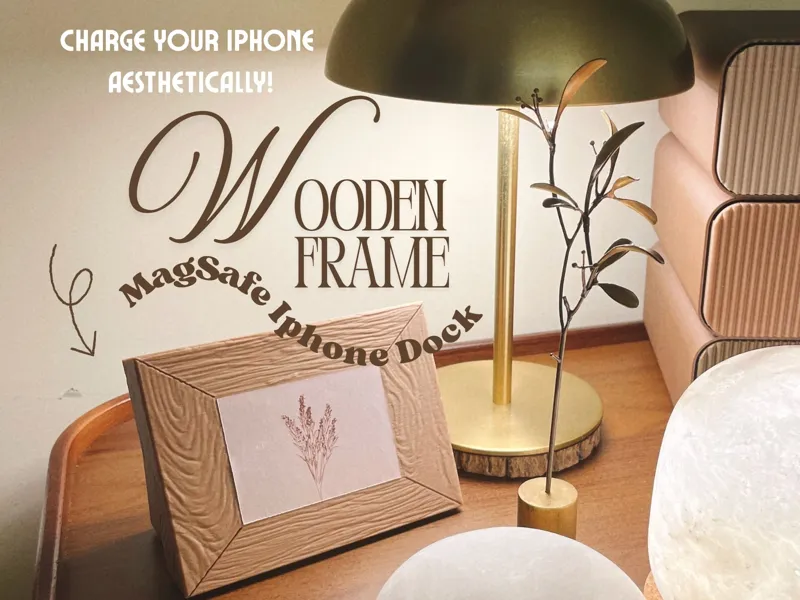Wooden Frame MagSafe iPhone Dock