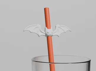 Bat Straw Charm