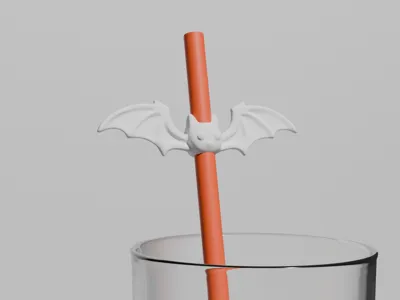 Bat Straw Charm