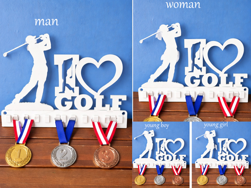 Golf Medal Hanger - Golfer (Man, Woman, Boy, Girl)