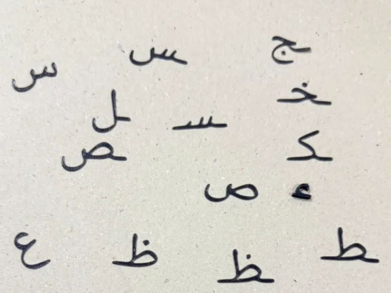 Complete Arabic Alphabet - Naskh Font 