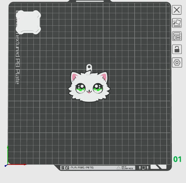 Cat Keychain and Earring Set view 4