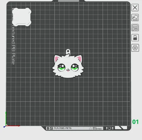 Cat Keychain and Earring Set view 4