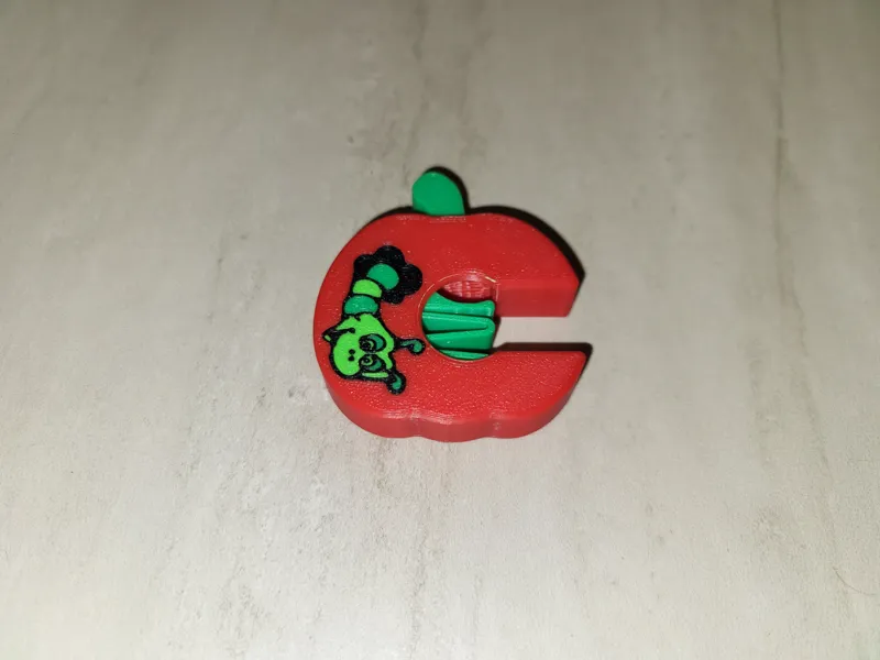 Beutelclip Apfel Wurm