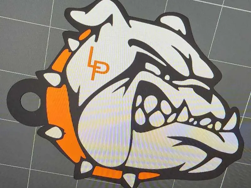 La Porte Bulldogs Mascot keychain