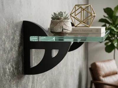 Glass shelf support