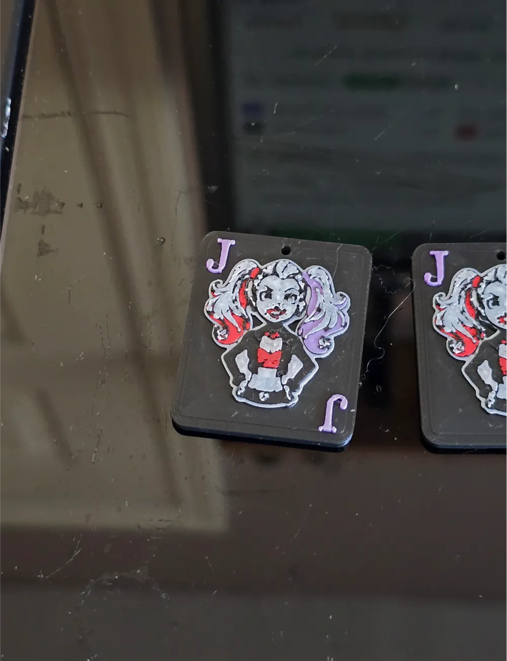 Harley Quinn Earrings Joker Card by Woods & Wonders MakerWorld