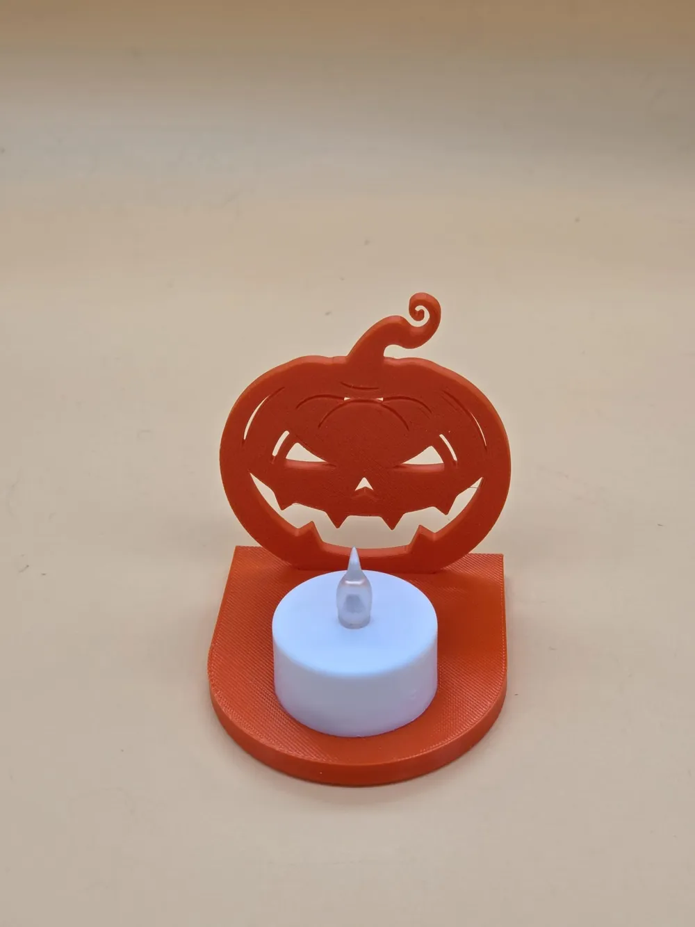 Halloween Scary Pumpkin Tealight Shadow Play - Free 3D Print Model ...