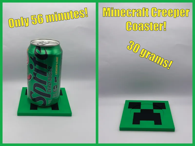 Creeper Coaster | Lightweight | Prints Fast