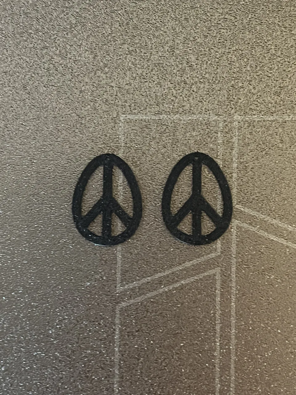 peace egg earrings view 2