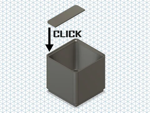 Gridfinity Boxes for Gridfinity with Pin view 3