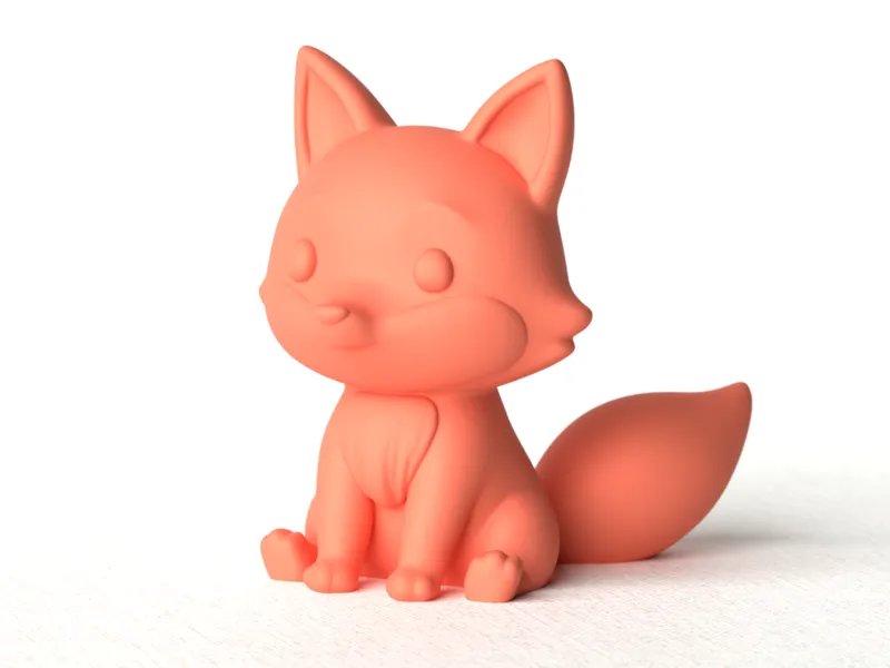 Baby fox figurine
