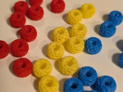 Pony bead Wireframe 6mm x 9mm