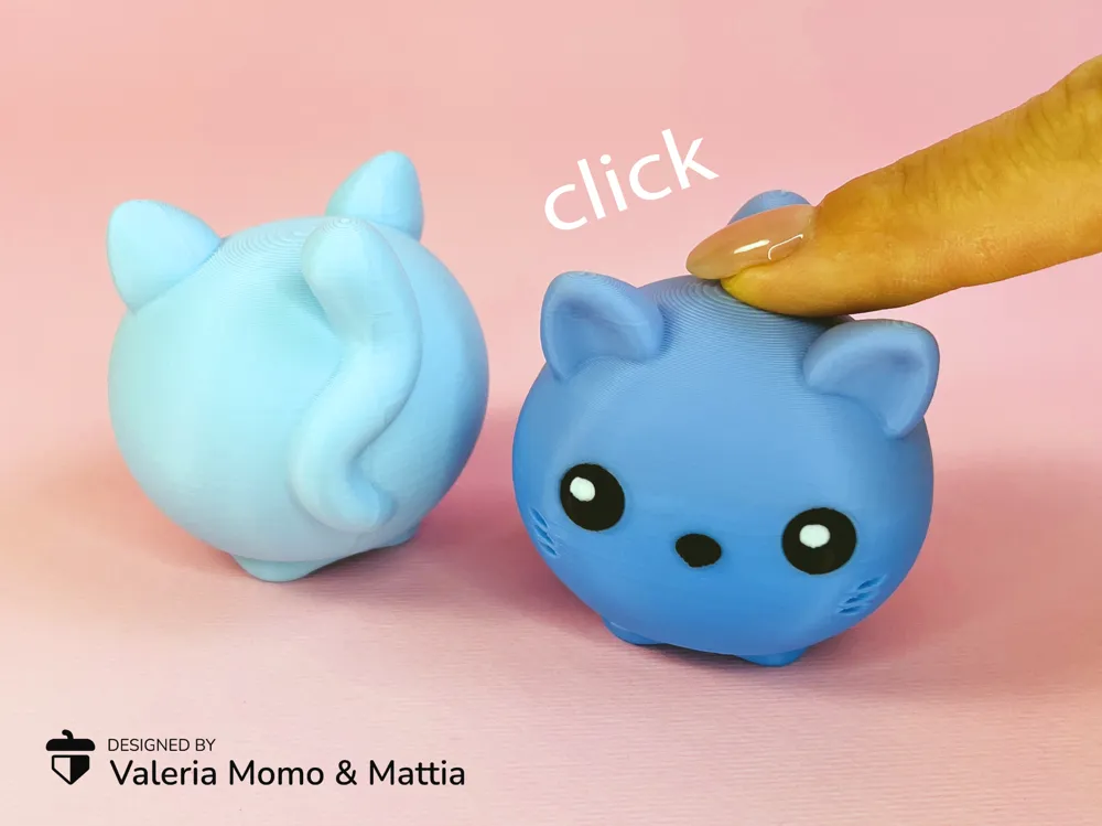 Mini Clicker Cat Fidget No Stress by Valeria Momo & Mattia - MakerWorld