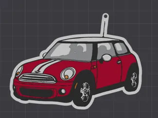 Mini Cooper Keychains + Bookmark
