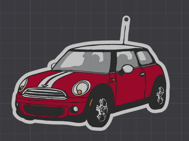 Mini Cooper Keychains + Bookmark