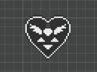 Deltarune logo keychain