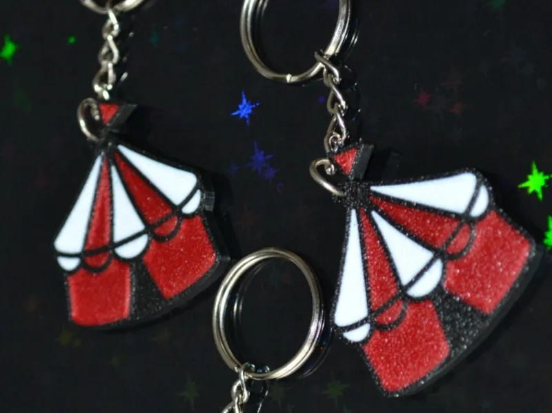 Circus tent keychain