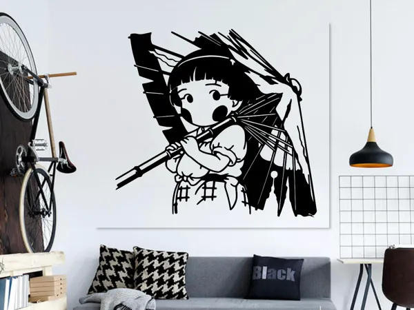Le Tombeau des lucioles — décor mural Ghibli