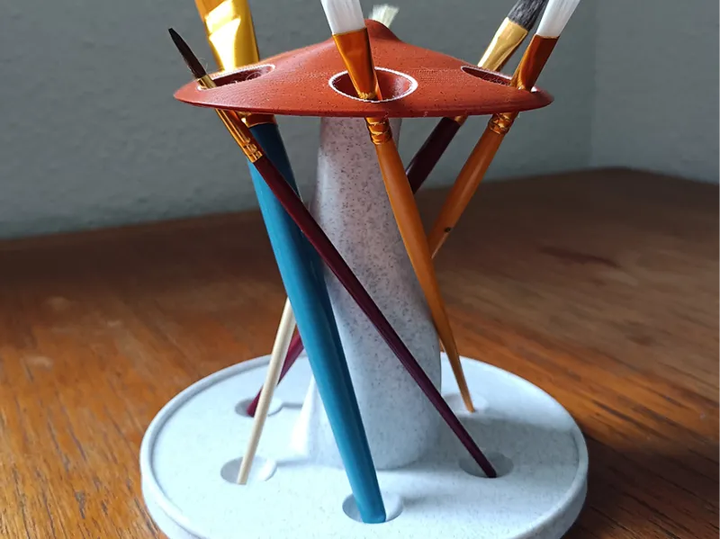 Mushroom brush holder