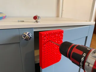Drill guide for cabinet door handle 140 x 90 mm