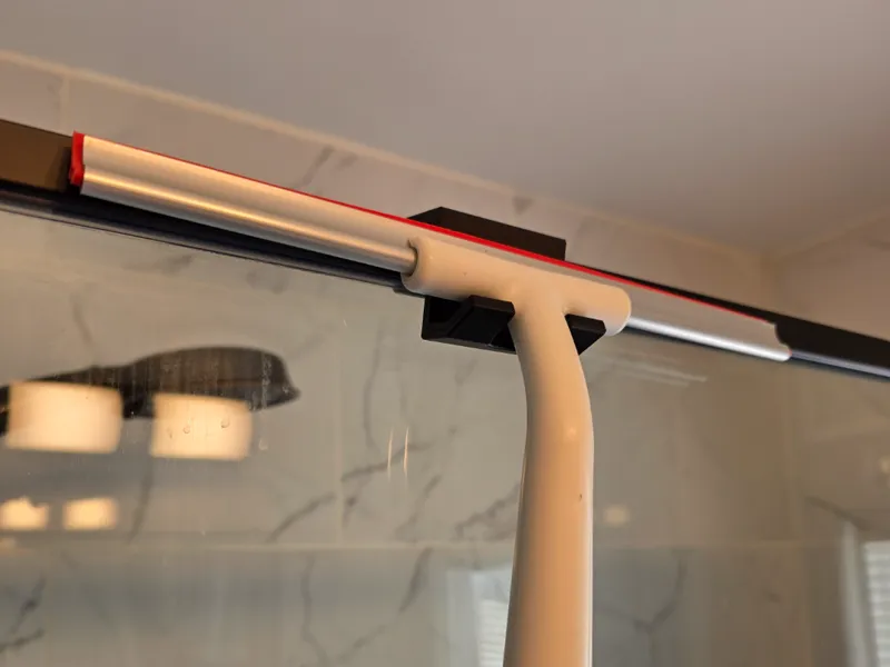 Wide Squeegee Holder for 20mm Glass