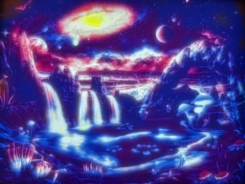 Alien planet CMYK Lithophane